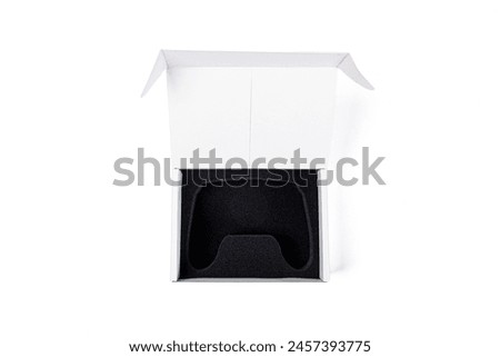 controller box packaging in high resolution images and isolated in white with blurry ends