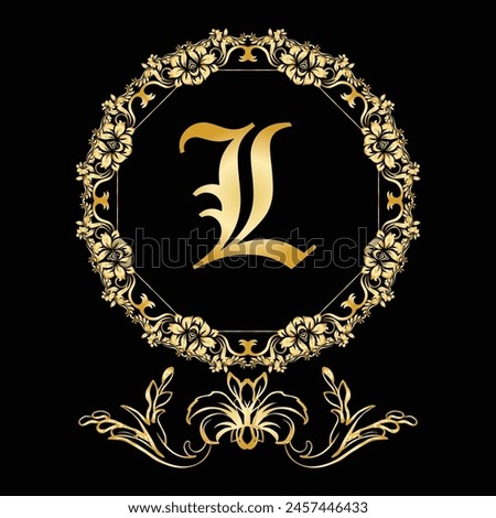 Luxury Latter Logo L. Logo use for  weeding, flower,  Fashion , clothing Brands