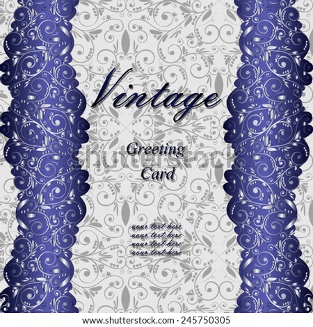 greeting card ( pattern ornament) - vintage