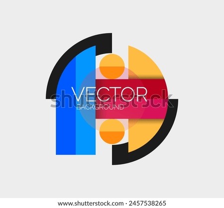An electric blue logo featuring the words Vector Background in a stylish font, enclosed in a circle. This graphic design symbol is a trademark of a fruit brand, representing highquality graphics