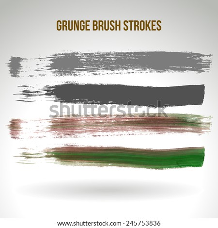 Brush stroke and texture. Vector design.