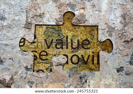 Value puzzle concept