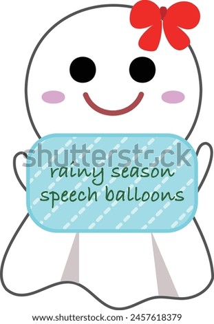 clip art of cute teru teru bozu balloon in rainy season