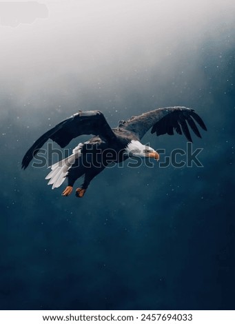 A Eagle flying picture capture in camera