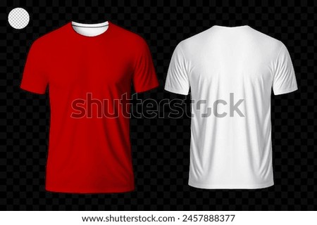 T shirt mocap  in red color  T-shirt mockup ready to elevate your design game! This high-resolution image features a clean, crisp white background, ideal for showcasing your creative artwork or brand 
