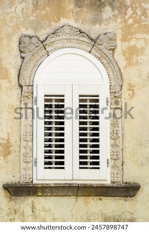 krk, croatia, 30 april 2024, window in the old town