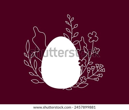 Banner, Happy Easter card. Modern minimalistic design. Vector illustration in flat style. EPS10