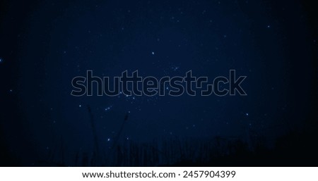Night sky with stars on sky in summer from mountain