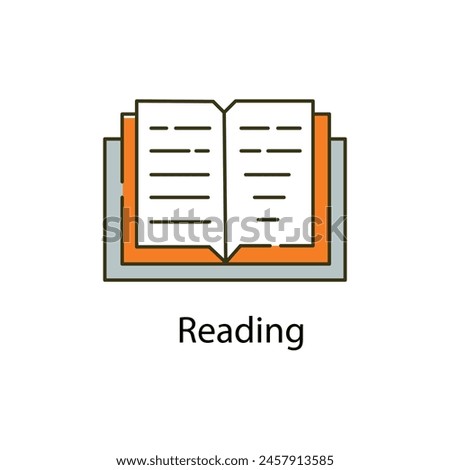 An emblematic representation of the timeless activity of reading, invoking imagination, learning, and exploration. Royalty-Free Stock Photo #2457913585