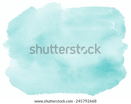 Teal Blue Watercolor Hand Painted Background