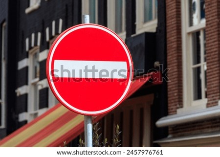 Road sign "Do not Enter" on a city street