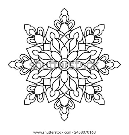 simple and easy mandala design for coloring book, yoga logo design and henna design
