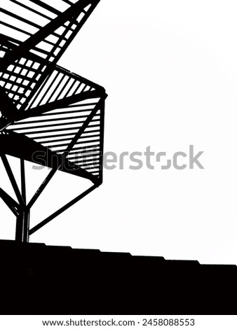 Black and White Image of Metal Structure