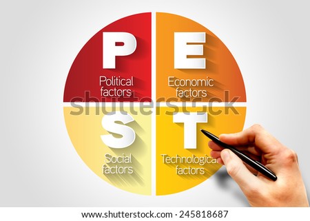 Pest Business Infographic presentation, analysis strategy