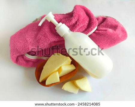 Bath soap made from begkoang fruit or jicama, a natural ingredient to brighten body skin. Jicama soap for body treatment.