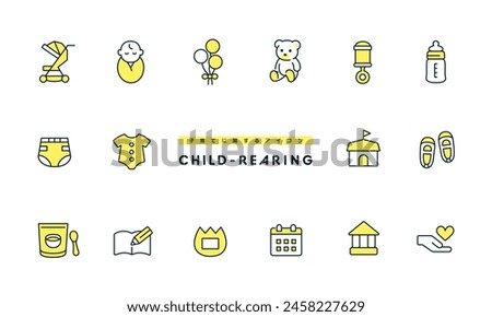 Clip art of baby goods. Vector illustration about baby and parenting.