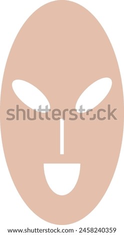 Profile user symbol cartoon face alien character clip art