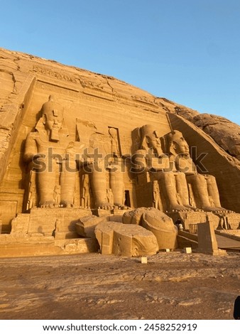 Temple of Abu Simbel, Pharaoh Ramses II, temple of Ramses II, Aswan, Egypt, pharaoh, Pharaohs, Archaeology, necropolis, Egyptology, Lake Nasser, Aswan, World Heritage, UNESCO, Nubian Monuments Royalty-Free Stock Photo #2458252919