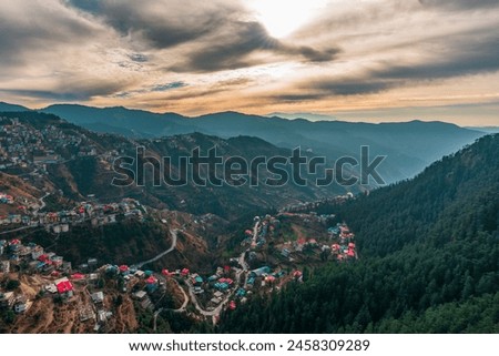 Shimla City Landscape: High-Res Stock Photos for Sale in Himachal Pradesh, India. Explore the Charm of Shimla with Stunning Images! Buy Now for Your Creative Projects