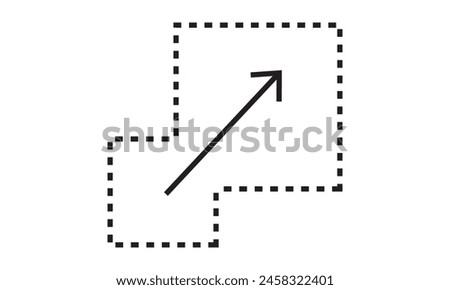 Scalability or scalable system line art vector icon for apps and websites. Isolated on White Background. Collection of pointers. Vector illustration.
