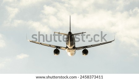 Airplane on the runway before takeoff
