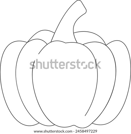 Cute Pumpkin With coloring book pages picture, Pumpkin line art, Pumpkin outline drawing vector illustration, Pumpkin vector
