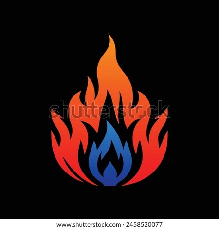 flame fire logo template, flame fire logo element, flame fire logo vector illustration