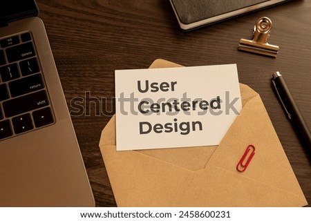 There is word card with the word User Centered Design. It is as an eye-catching image.