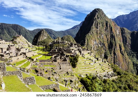 Machu Pichu World Heritage Site, Peru Royalty-Free Stock Photo #245867869