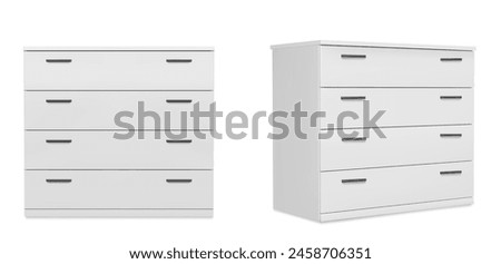 furniture white dresser cabinet vector illustration Royalty-Free Stock Photo #2458706351