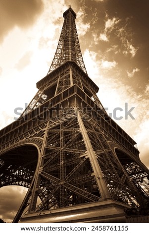 France paris  eiffel tower vintage