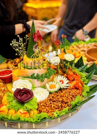 Celebrate the event, there must be have "Nasi Tumpeng" Royalty-Free Stock Photo #2458776227