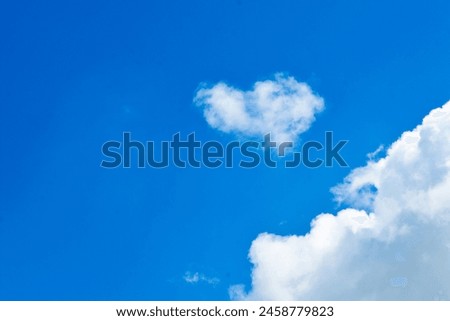 blue sky with white clouds in sunny weather. view of the Indonesian sky