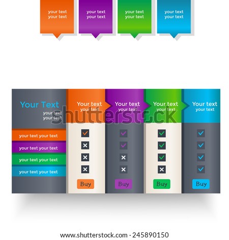 Set of colorful banners on a light background
