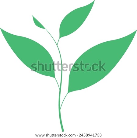 leaf tea flat icon, vector