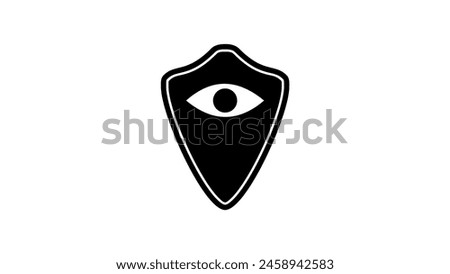 security service emblem, black isolated silhouette Royalty-Free Stock Photo #2458942583