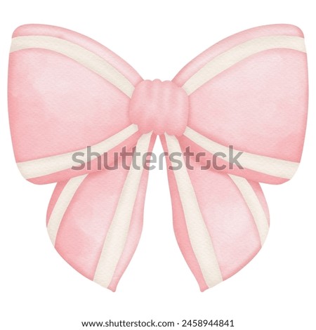 Pink ribbons watercolor clip art So cute elements