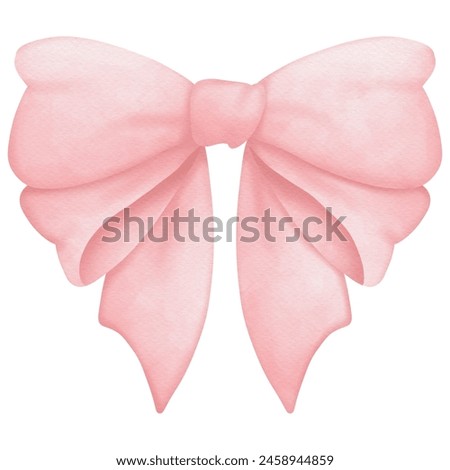 Pink ribbons watercolor clip art So cute elements