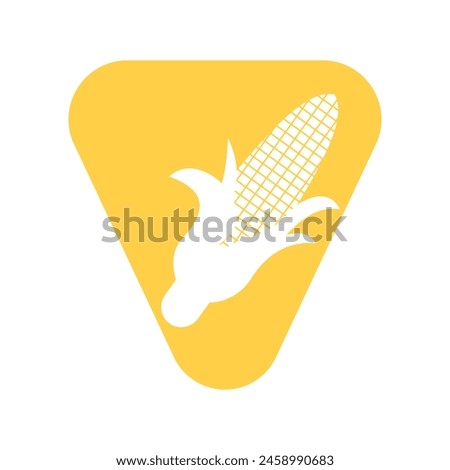 Corncob Logo combine with letter V vector template Royalty-Free Stock Photo #2458990683