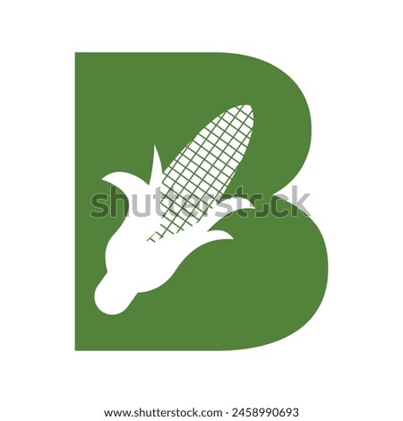 Corncob Logo combine with letter B vector template Royalty-Free Stock Photo #2458990693