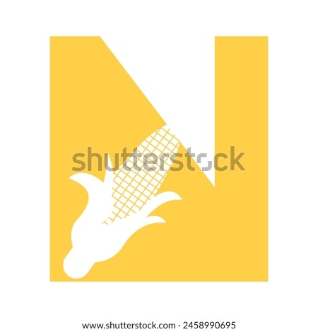Corncob Logo combine with letter N vector template Royalty-Free Stock Photo #2458990695
