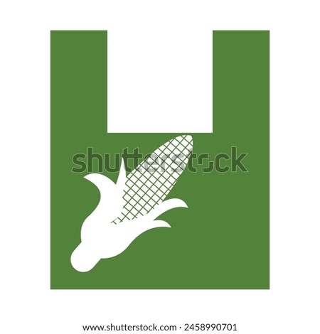 Corncob Logo combine with letter H vector template Royalty-Free Stock Photo #2458990701