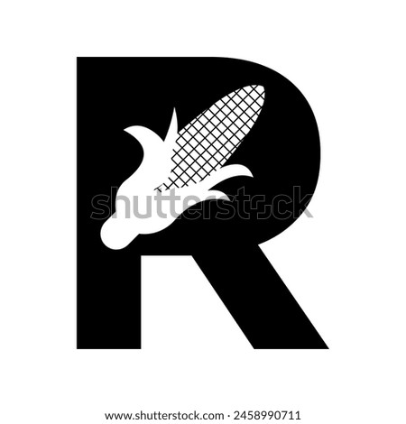 Corncob Logo combine with letter R vector template Royalty-Free Stock Photo #2458990711