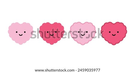 heart vector valentine icon smiling logo cloud fluffy symbol cartoon character doodle illustration clip art isolate