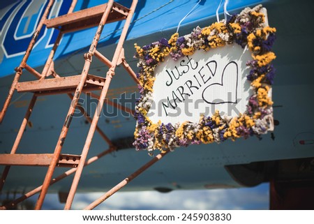 just married decoration for wedding