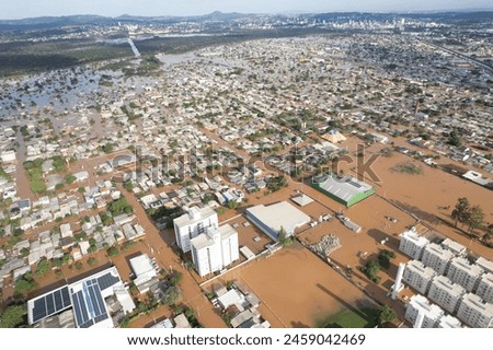tragedy in Rio Grande do Sul with the April floods. City of Novo Hamburgo and São Leopoldo with more than 180 thousand homeless Royalty-Free Stock Photo #2459042469