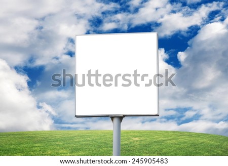 empty billboard over the sky