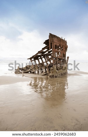 Oregon Coast, Fort Stevens State Park, Peter Iredale Shipwreck Royalty-Free Stock Photo #2459062683