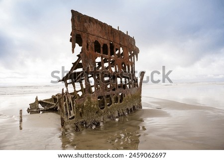 Oregon Coast, Fort Stevens State Park, Peter Iredale Shipwreck Royalty-Free Stock Photo #2459062697