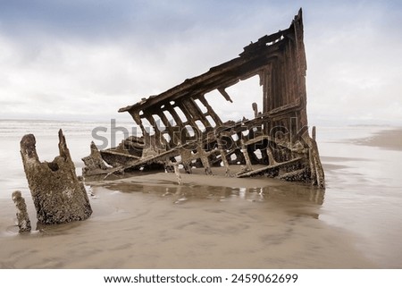 Oregon Coast, Fort Stevens State Park, Peter Iredale Shipwreck Royalty-Free Stock Photo #2459062699